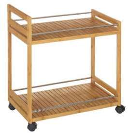 Table Roulante Bambou Desserte Table Roulante Bambou Desserte
