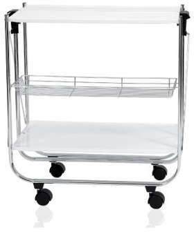 Table Roulante Rectangulaire Pliable 2 Plateaux en
