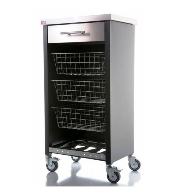 Desserte de Cuisine Noir et Chrome