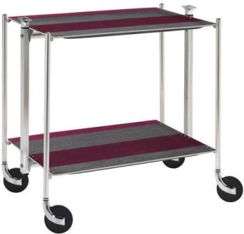 Table roulante pliante Textable doré 2 plateaux ra