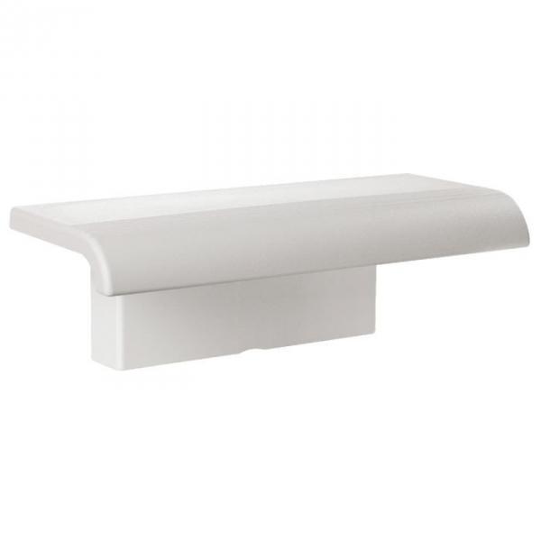 Tablette de douche blanche avec support - 97 x 230 Tablette de douche blanche