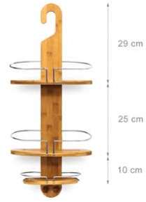 Etagère de douche en bambou salle de abin 71 cm - HELLOSHOP26 Etagère de douche en bambou