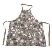 Tablier 100 coton motif floral 80x85cm FLOWERS Taupe Tablier 100 coton motif floral