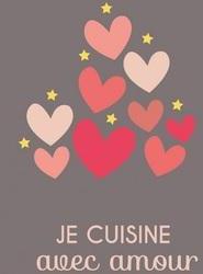 Tablier Je cuisine avec amour - Alma Mater Tablier Je cuisine avec amour