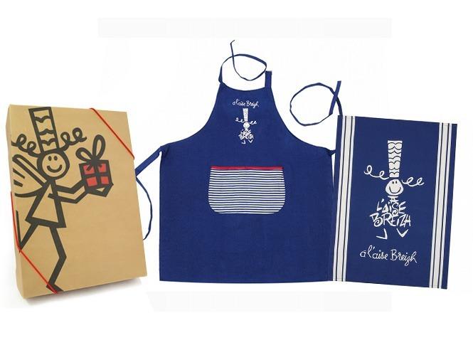 Coffret A l?Aise Breizh Tablier et torchon Bord d