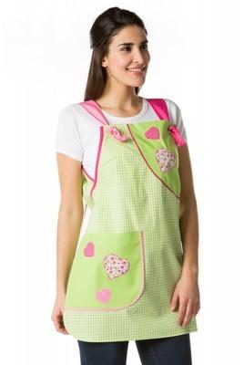 Tablier Chasuble Coeurs Pistache
