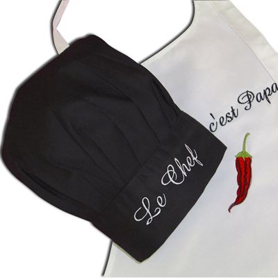 Tablier et toque personnalisés