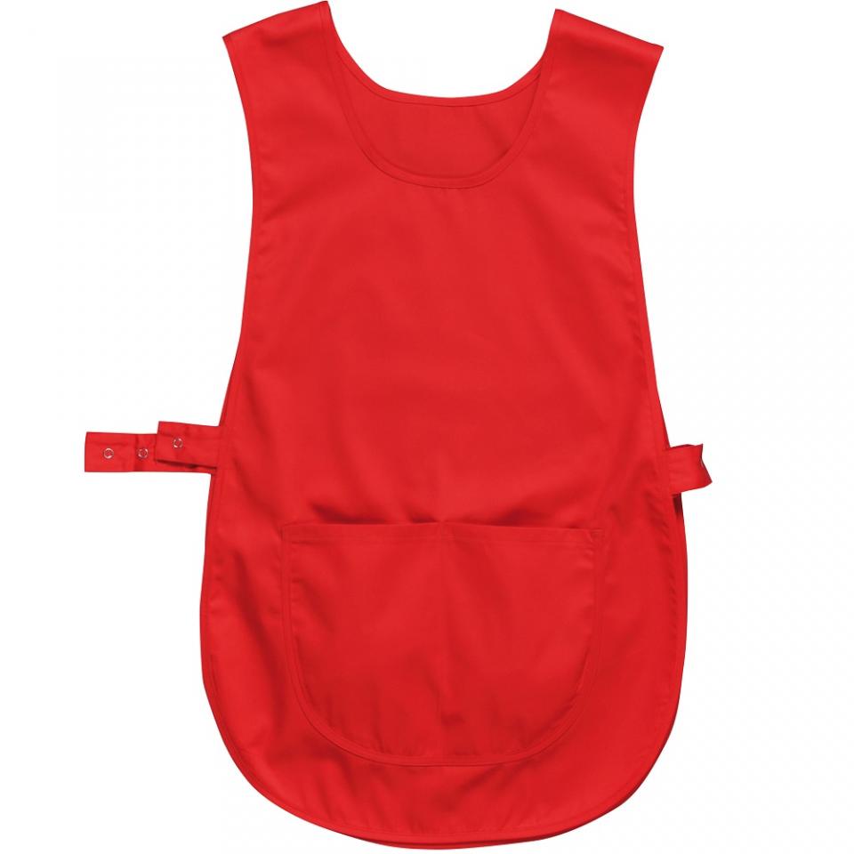 Blouse chasuble de travail rouge - MARION -