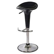 Tabouret de bar PUMP métal chromé noir