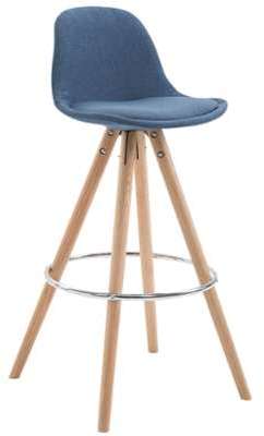 CLP Tabouret de bar Franklin tissu rond nature boi