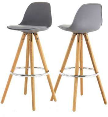Set de 2 Tabourets de Bar Circus - Gris Set de 2 Tabourets de Bar