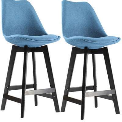 Lot de 2 Tabourets de Bar Scandinave Bleu OSLO