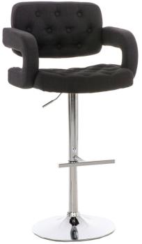 CLP Tabouret de bar Dublin Tissu metal noir avec d