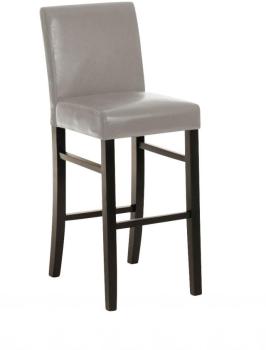 CLP Tabouret de bar Alvin noir bois noir/gris avec