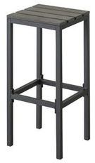 Tabouret de bar de jardin Calvillo - Gris