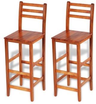 VidaXL Tabourets de bar 2 pcs en bois dAcacia