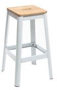 Tabouret de bar design blanc H75cm NICK Tabouret de bar design blanc