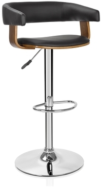 Tabouret de Bar en Similicuir - Noir Noyer Tabouret de Bar en Similicuir