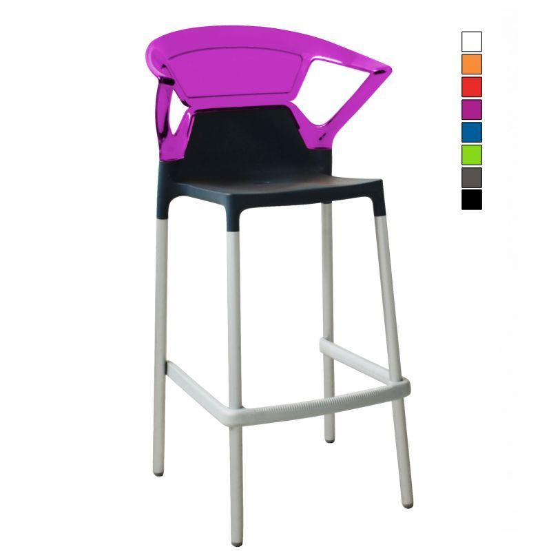 Tabouret de bar design - assise noire ego K - PAPA