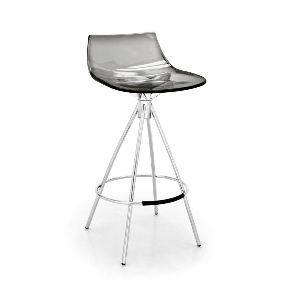 Tabouret de Bar Led Gris Fumé Assise 80 cm Tabouret de Bar Led Gris Fumé