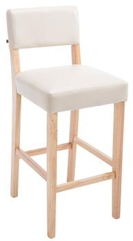CLP Tabouret de bar Moritz Similicuir bois natura