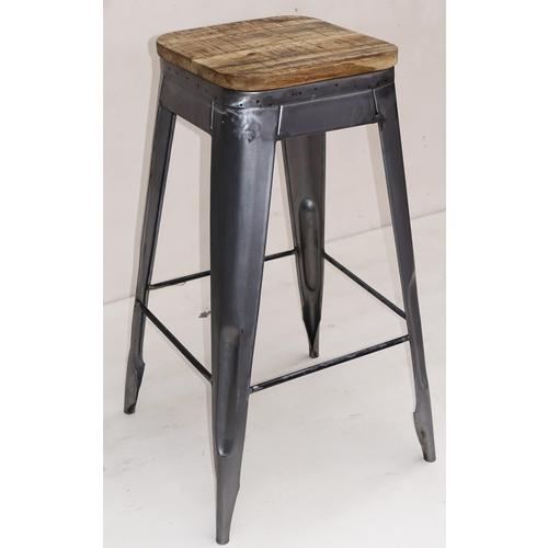 Lot de 4 Tabourets de bar loft Nola