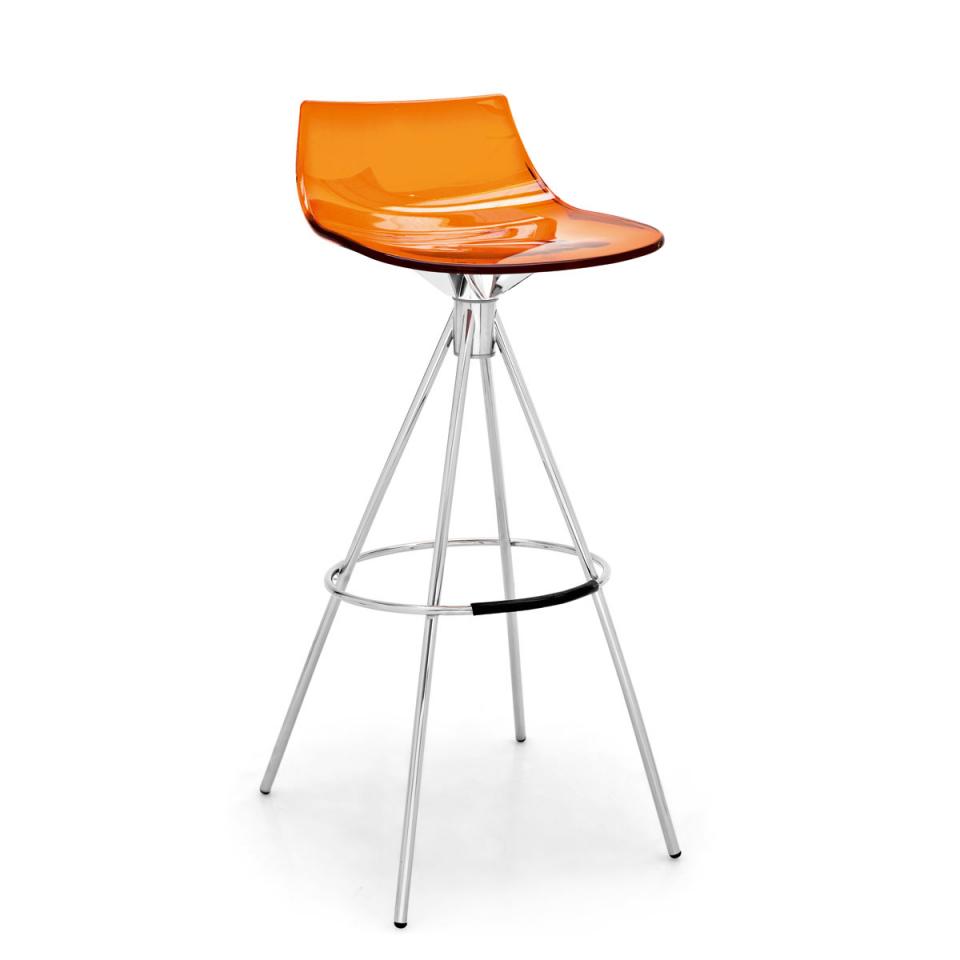Tabouret de Bar Led Orange Assise 65 cm Tabouret de Bar Led Orange