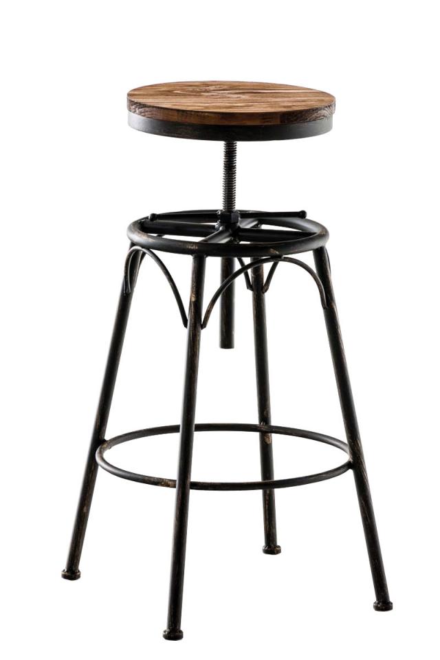 CLP Tabouret de bar Beam metal marron clair sans d