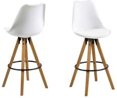 Lot de 2 Tabourets de Bar Madison - Blanc Lot de 2 Tabourets de Bar