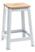 Tabouret de bar design blanc H65cm NICK Tabouret de bar design blanc