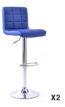 Lot de 2 tabourets de bar LINIA Couleur Bleu