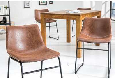 Lot de 2 tabourets de bar design en microfibre col