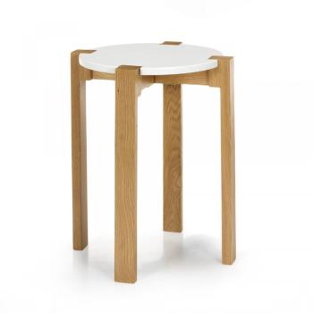 Siwa Tabouret bas design scandinave coloris blanc