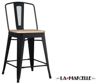 Tabouret de cuisine tôle design industriel, assise