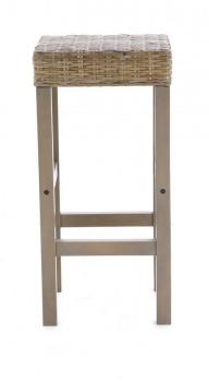 Tabouret de bar demi kubu - Taupe