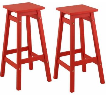 Lot de 2 Tabourets Pin Massif