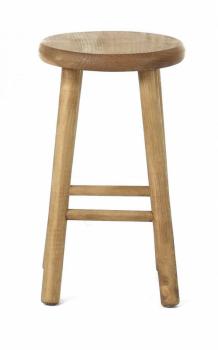 Tabouret pin massif ciré aspect lisse pin -