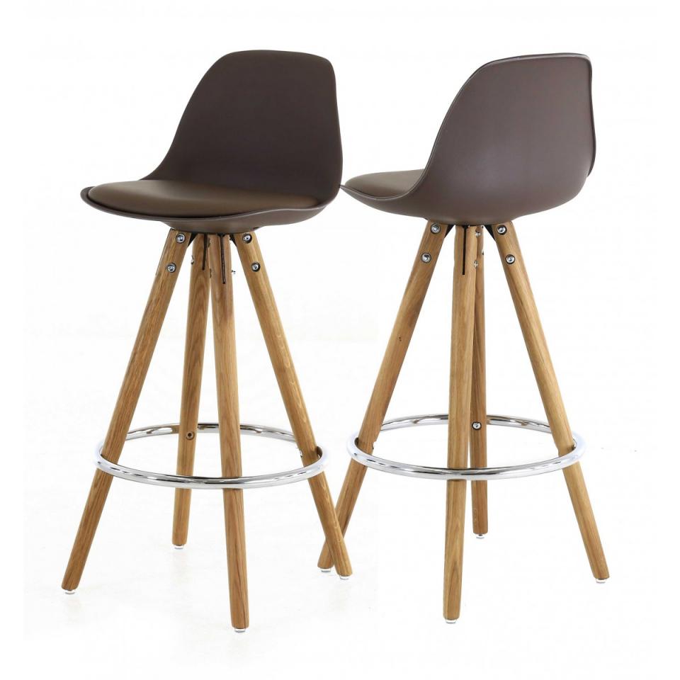 Lot de 2 chaises plan de travail Popsy - Taupe