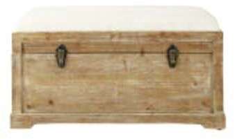 Banc avec coffre de rangement en bois de sapin et