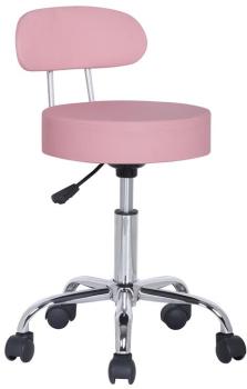 Tabouret à roulettes / de travail rose M-95027X/2