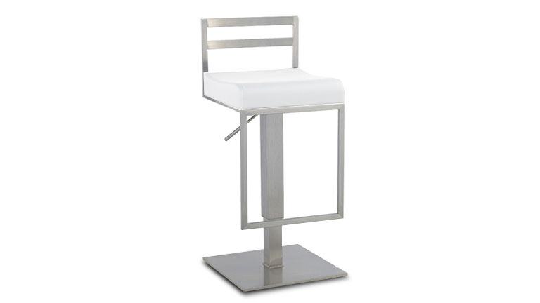 Tabouret en inox brossé hauteur assise 59/83cm Die