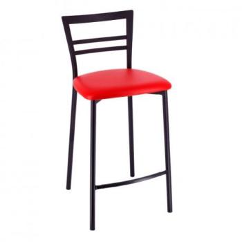 Tabouret snack contemporain en vinyle et métal - G
