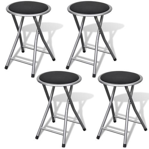 VidaXL Jeu de tabouret pliable 4 pièces