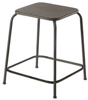 Tabouret en métal gris RONAN