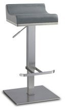 Tabouret de bar réglable en inox brossé 65/90cm Da