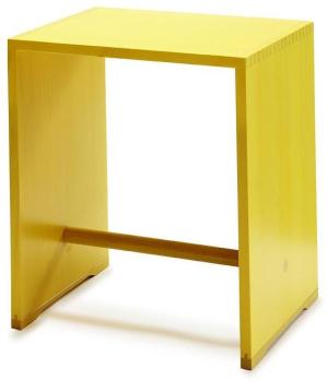 Ulmer - Tabouret - jaune citron/bois de hêtre/boul