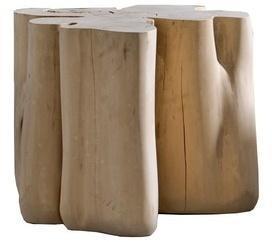 Brick L - Tabouret - naturel/bois mis à nu taillé
