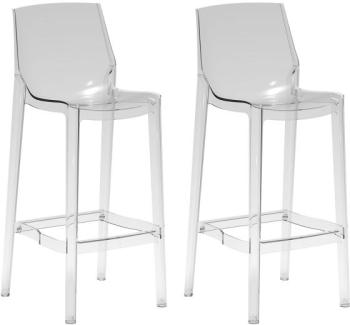 Lot de 2 tabourets de bar plexi design, assise 74