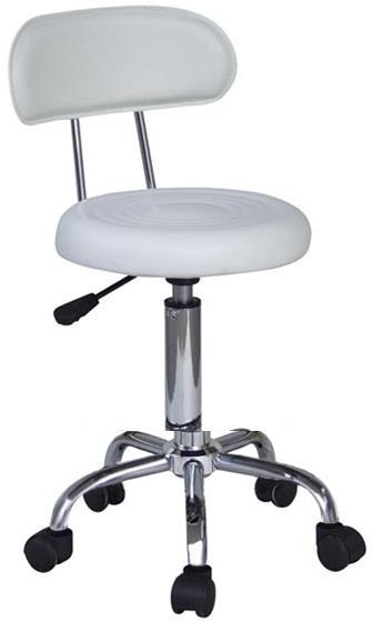 Tabouret à roulettes / de travail blanc M-95041/6