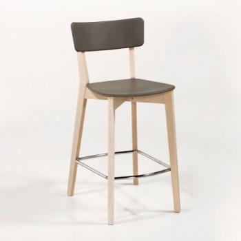 Tabouret snack hauteur 65 cm en bois et polypropyl